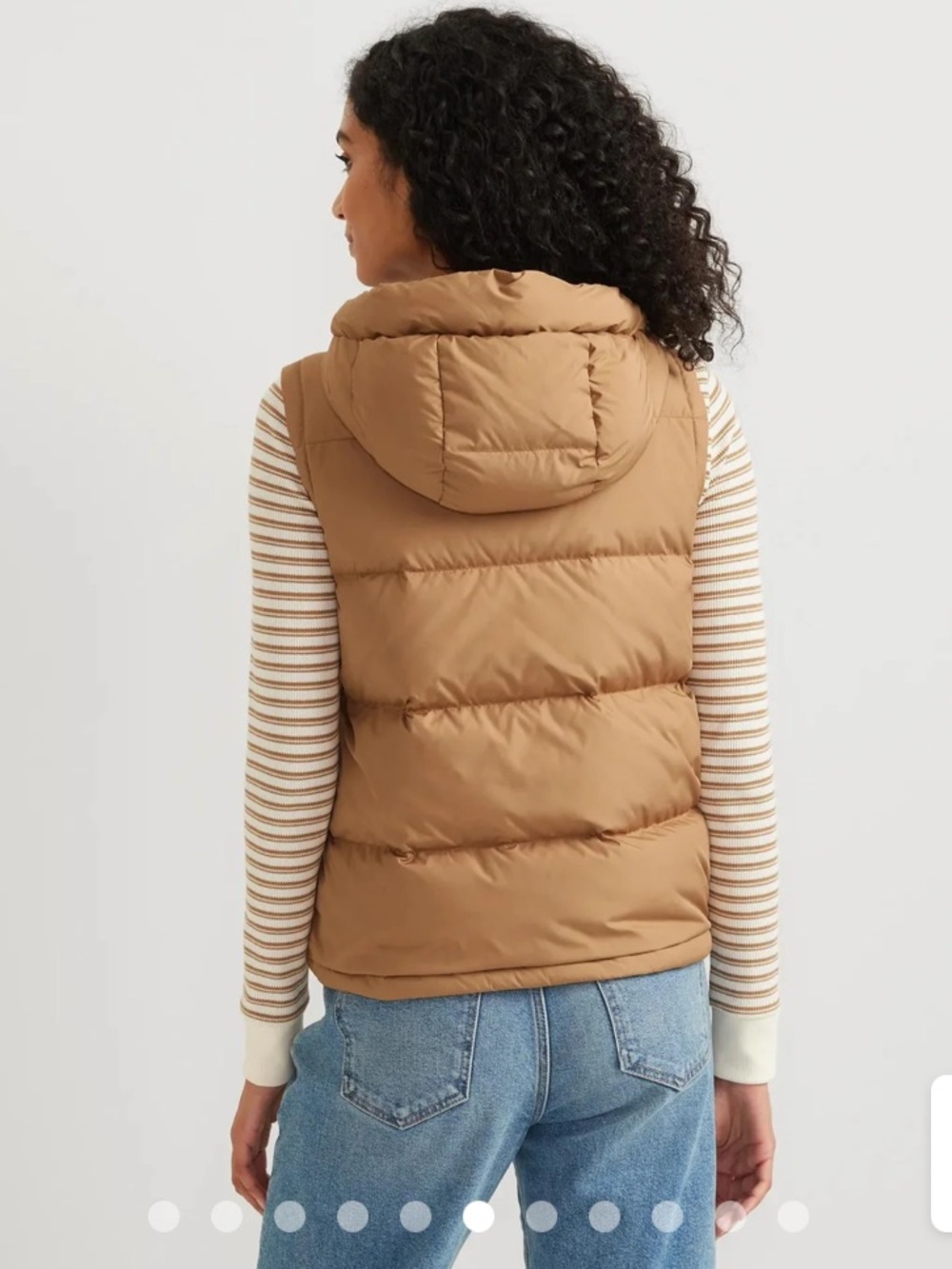 Eddie Bauer Ketchum Short 650 Down Hooded Vest camel tan NEW NWT XXL - Picture 2 of 6